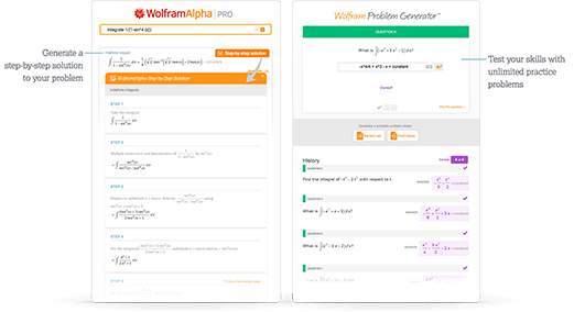 자세한 분석 및 무제한 Wolfram Problem Generator를 통한 고유값 연습 문제가 포함된 적분에 대한 단계별 해법