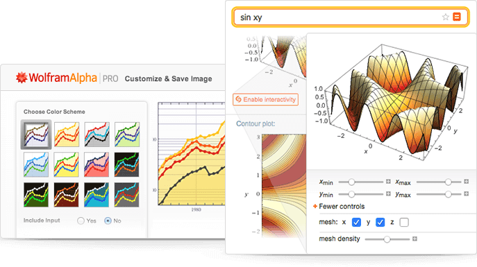 Wolfram|Alpha 결과의 사용자 정의