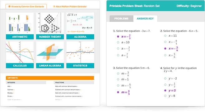 Wolfram Problem Generator로 워크시트 만들기