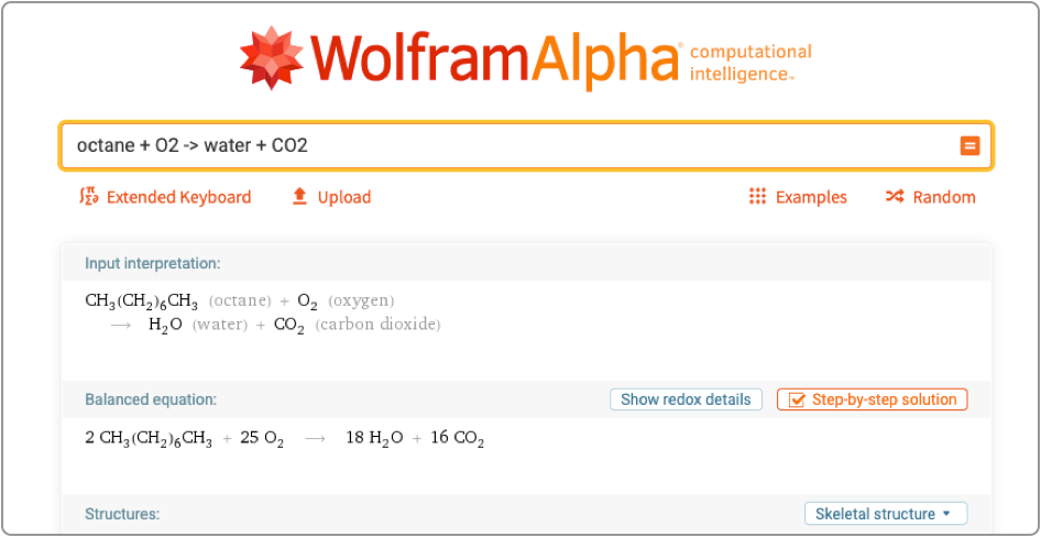 wolframalpha.com의 스크린샷