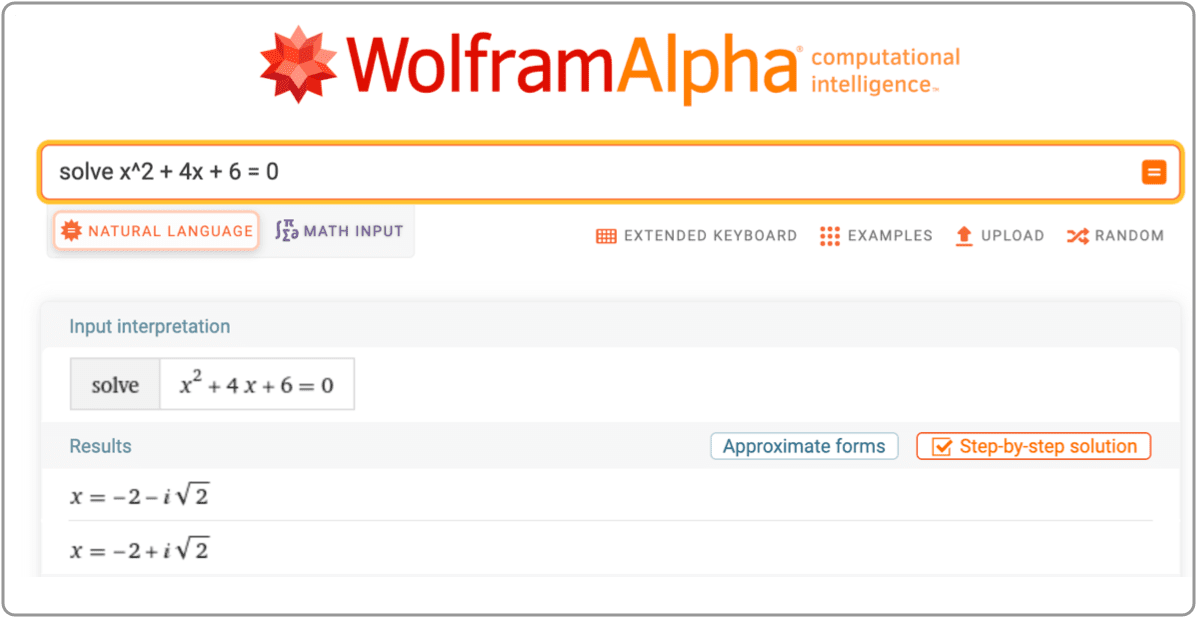 wolframalpha.com 웹사이트 이미지